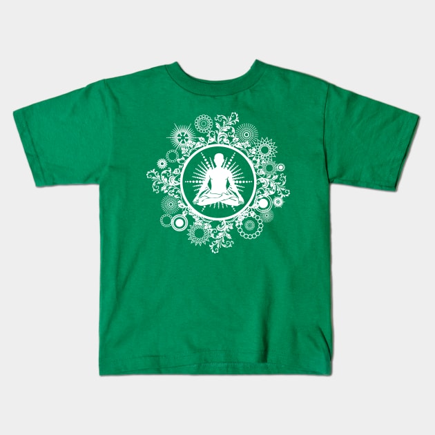 Inner Being - white silhouette Kids T-Shirt by zomboy